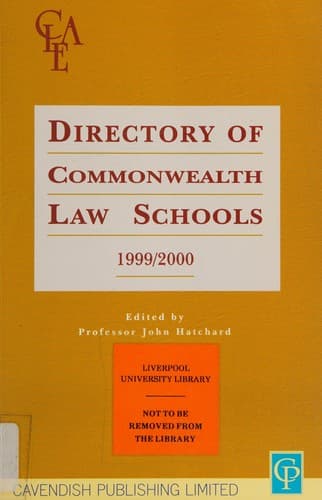 Directory of Commonwealth Law Schools 1999/2000