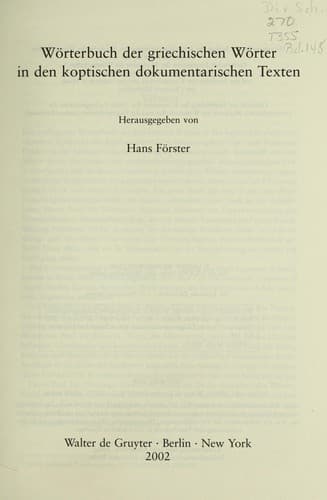 Rückläufiges Wörterbuch der griechischen Eigennamen