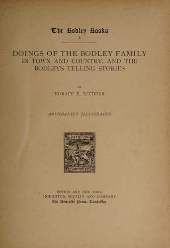 Doings of the Bodley family in town and country