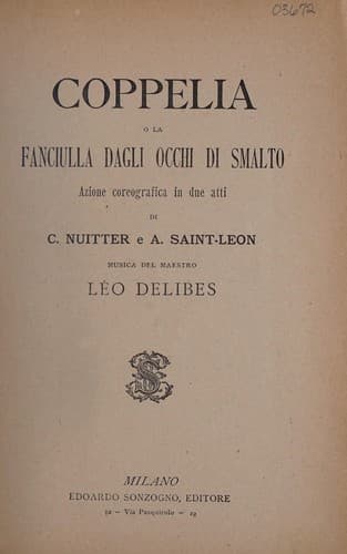 Coppelia, o, La fanciulla dagli occhi di smalto