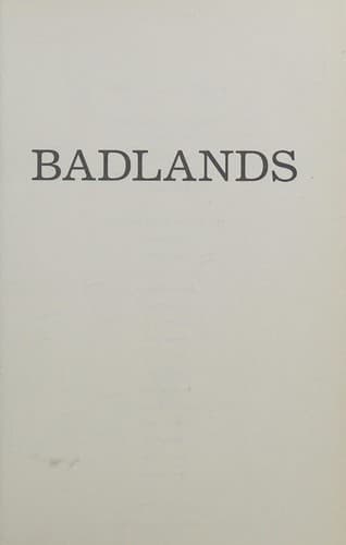 Badlands - Autographed Signed Copy