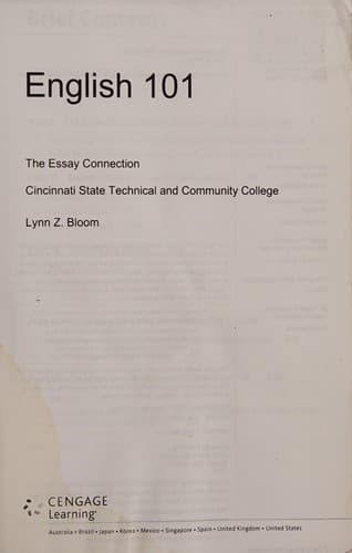 English 101 The Essay Connection