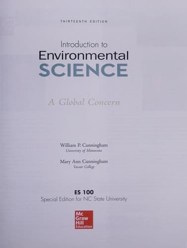 Es 100 Introduction to Environmental Science