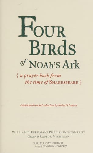 Four Birds of Noah's Ark