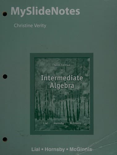 MySlideNotes for Intermediate Algebra