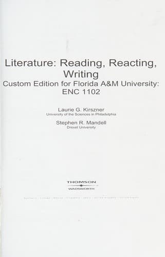 Literature--Custom Edition for Florida A&M University ENC 1102