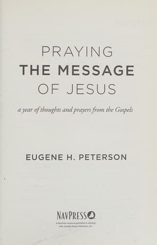 Praying the Message of Jesus