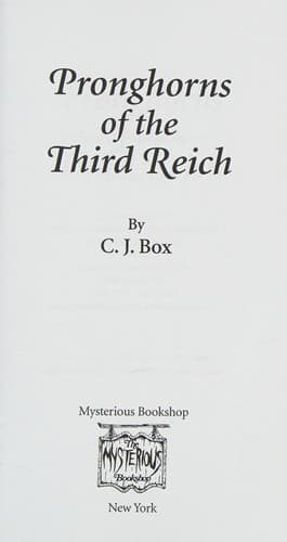 Pronghorns of the Third Reich