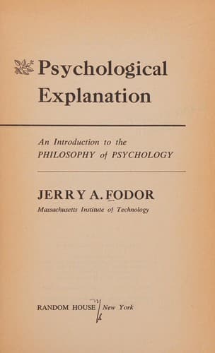Psychological explanation