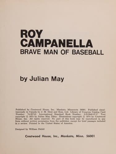 Roy Campanella, Brave Man of Baseball