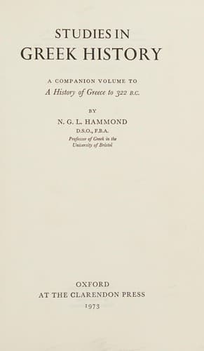 Studies in Greek history