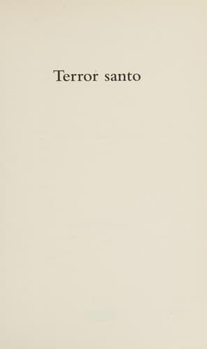 Terror santo/ Holy Terror (Spanish Edition)