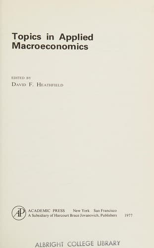 Topics in applied macroeconomics