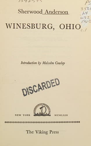 Winesburg, Ohio Sherwood Anderson