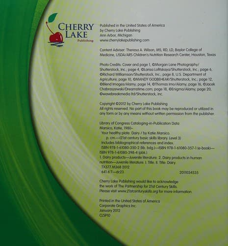 Your Healthy Plate, Dairy (21st Century Basic Skills Library)