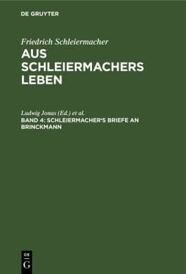 Schleiermacher's Briefe an Brinckmann