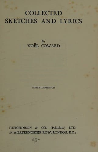 Collected sketches and lyrics