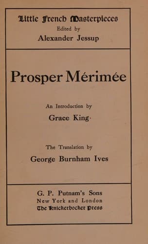 Prosper Merimee; (Little French masterpieces [I])