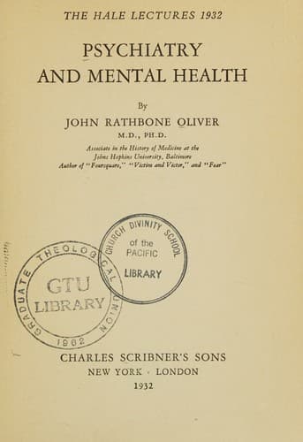 Psychiatry and mental health