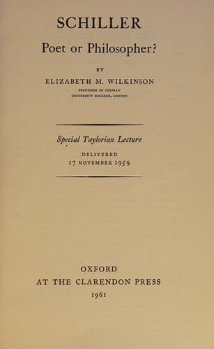 Schiller, poet or philosopher?