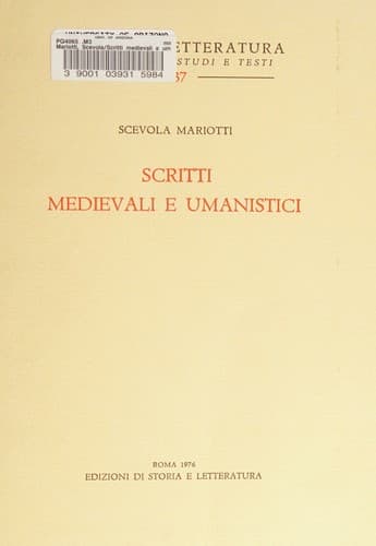 Scritti medievali e umanistici