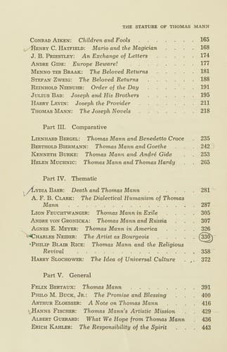 The stature of Thomas Mann