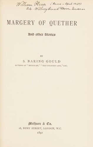 Margery of Quether, and other stories