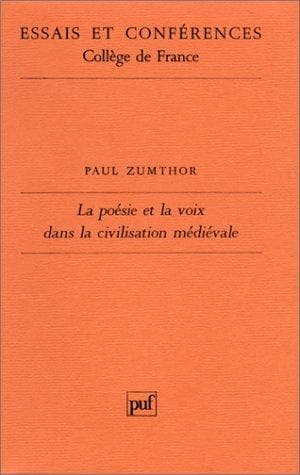 La poésie et la voix dans la civilisation médiévale
