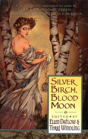 Silver birch, blood moon