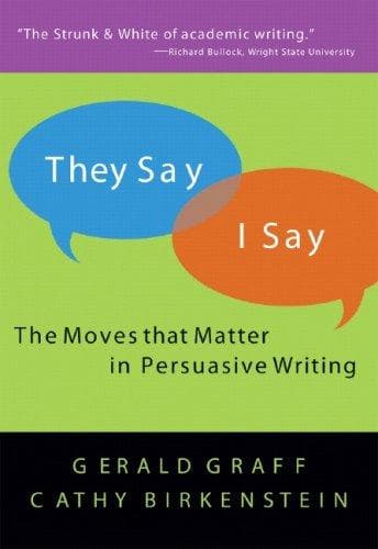 "They say/I say"