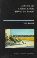 Criticism and literary theory 1890 to the present