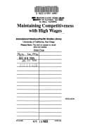Maintaining competitiveness with high wages