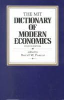 The MIT dictionary of modern economics