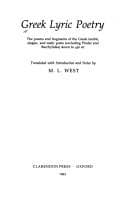 Greek lyric poetry