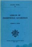Lexicon of inscriptional Qatabanian