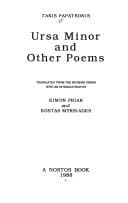 Ursa minor, and other poems