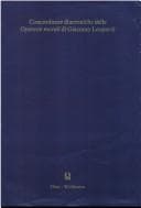 Concordanze diacroniche delle Operette morali di Giacomo Leopardi
