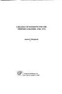 A balance of payments for the thirteen colonies, 1768-1772