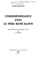 Correspondance avec le père René Rapin