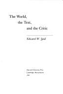 The world, the text, and the critic