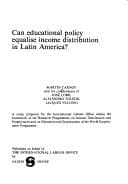 Can educational policy equalise income distribution in Latin America?