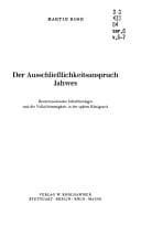 Der Ausschliesslichkeitsanspruch Jahwes
