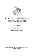 World of Shakespeare: sports and pastimes