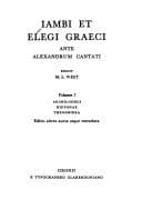 Iambi et elegi Graeci ante Alexandrum cantati