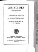 Aristides in four volumes