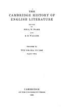 The Cambridge history of English literature