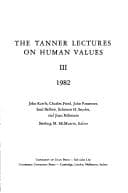The Tanner Lectures on Human Values