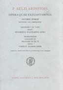P. Aelii Aristidis Opera quae exstant omnia