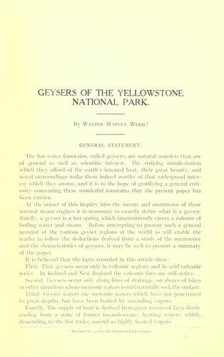 Geysers of the Yellowstone national park