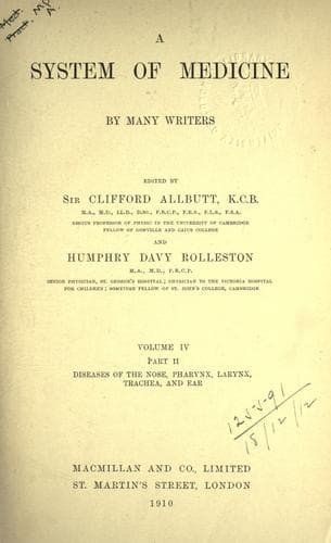 A system of medicine
